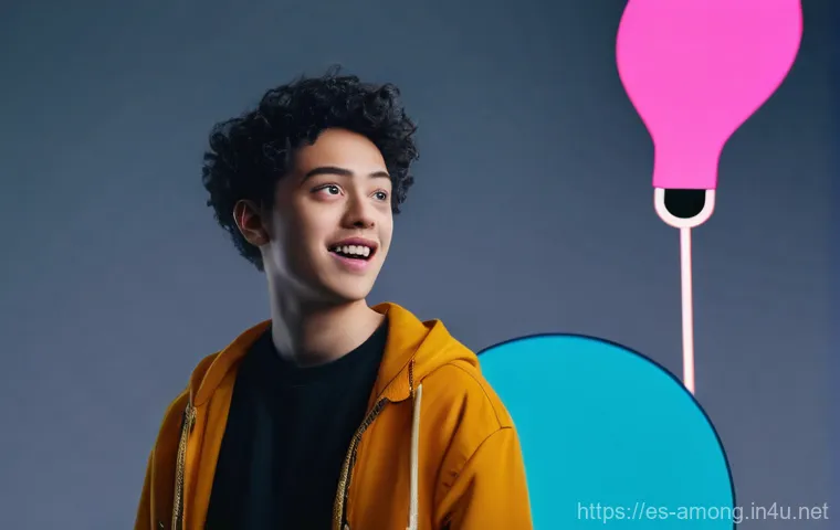 유명 스트리머와 어몽어스 콘텐츠 - **Prompt:** A vibrant, dynamic medium close-up of a diverse young adult streamer (gender-neutral) wi...